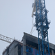 A view of the collapsed crane. Photo: AP
